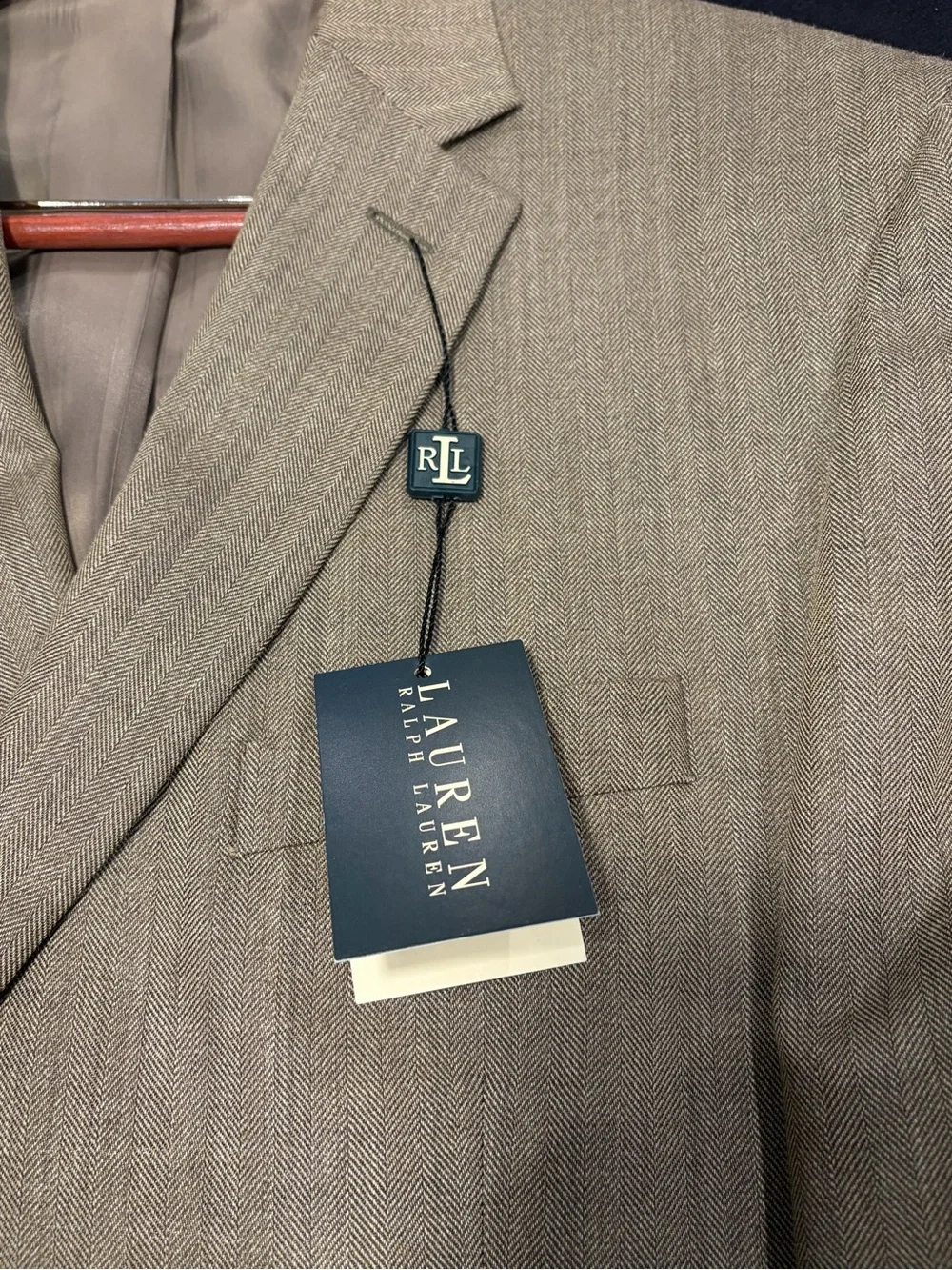 Lauren Ralph Lauren Silk Wool Sport Coat Men’s 46R Tan Light Brown NWT